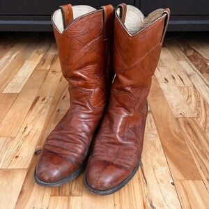 Justin Style 3163 Brown Roper Boots Size 9.5D